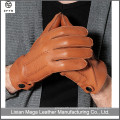 High quality winter leather deerskin gloves fashion men's wool lined deerskin gloves
